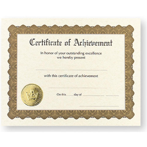 Certificate of Achievement - Sophie's Favors and Gifts