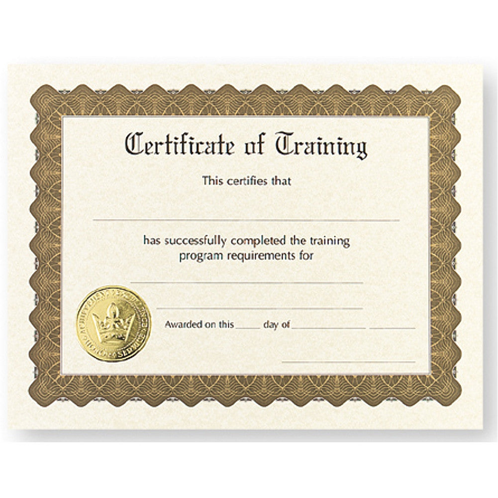 Certificate of Training - Pack of 12 - Sophie's Favors and Gifts