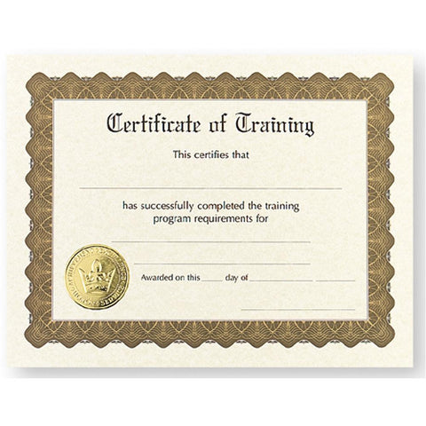 Certificate of Training - Sophie's Favors and Gifts