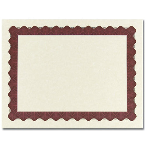 Metallic Red Parchment Certificates - Sophie's Favors and Gifts