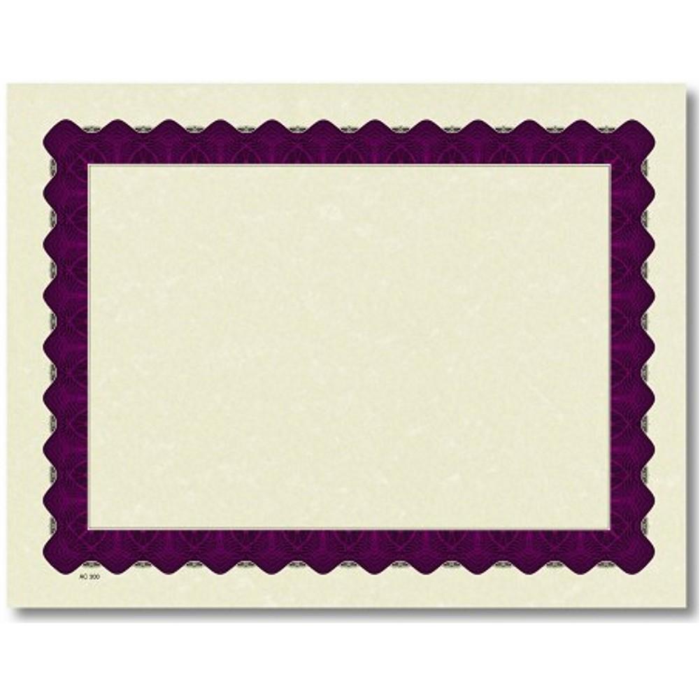 Purple Border Parchment Certificates - Sophie's Favors and Gifts