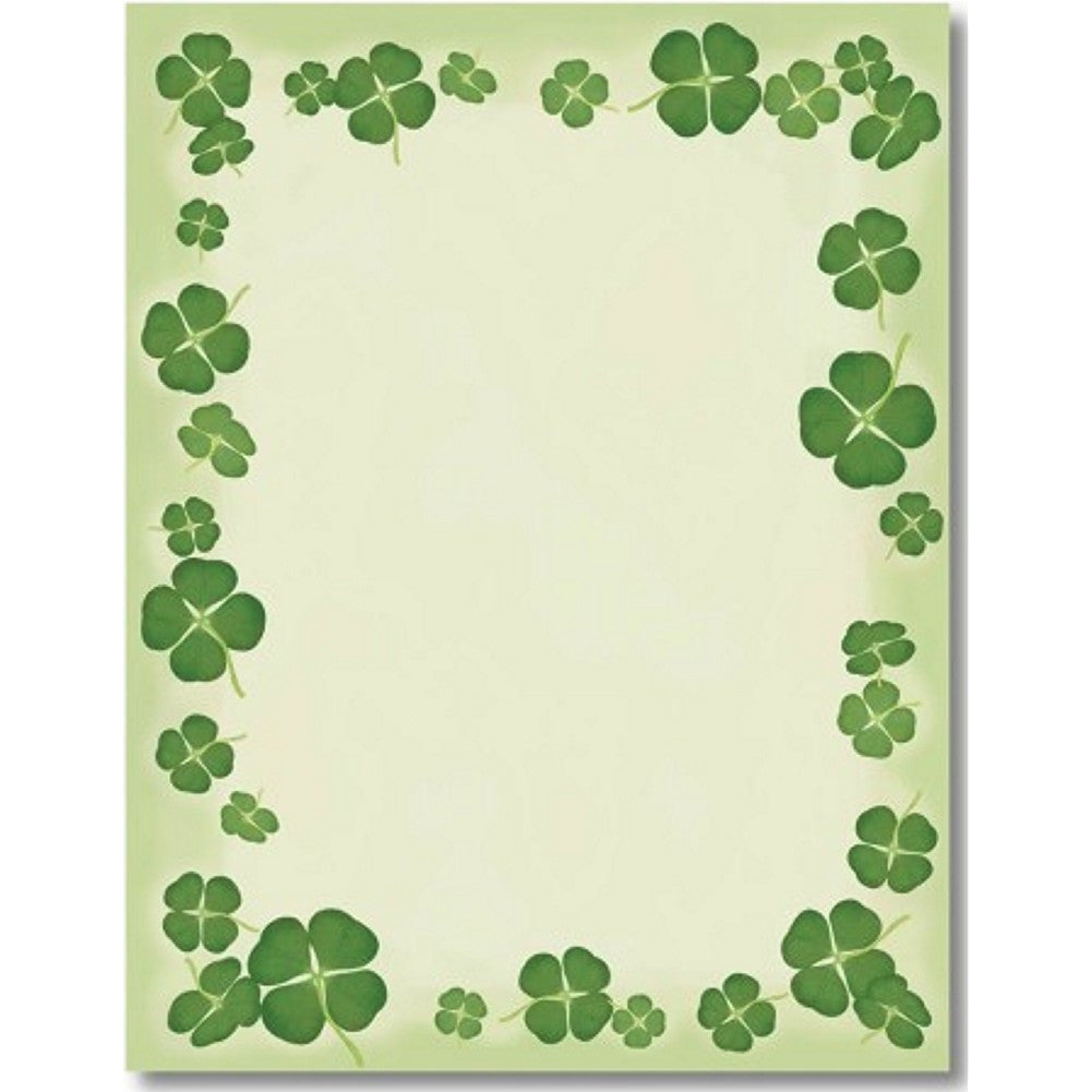 Four Leaf Clovers Letterhead Sheets - Sophie's Favors and Gifts