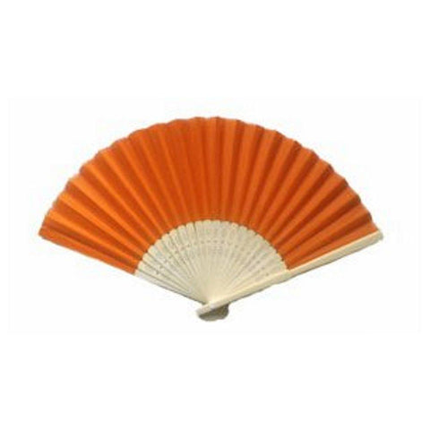 Silk Fan - Orange (set of 10) - Sophie's Favors and Gifts