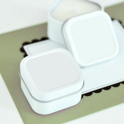Blank Square Candle Tins (Set of 40) - Sophie's Favors and Gifts