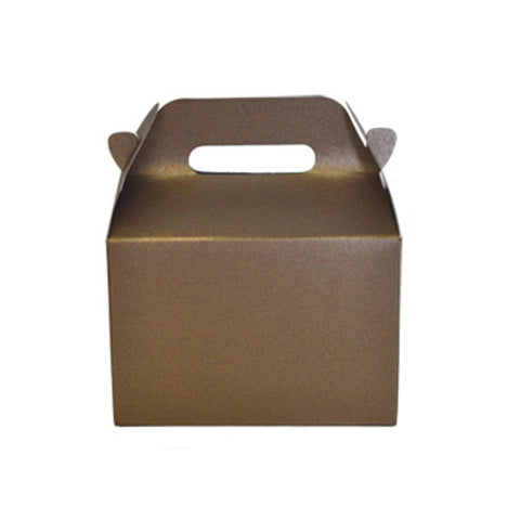 Mini Gable Boxes - SPARKLE BROWN (Set of 72) - Sophie's Favors and Gifts