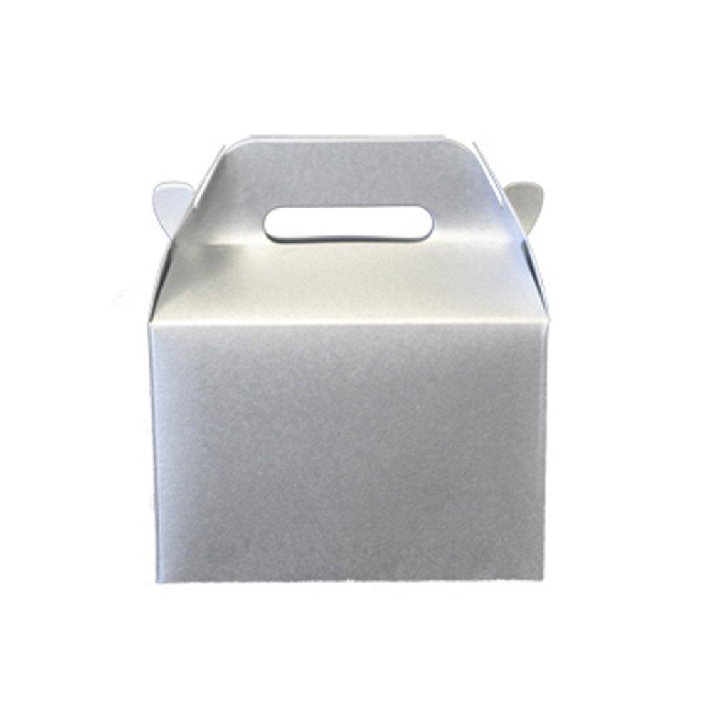 Mini Gable Boxes - SPARKLE SILVER (Set of 24) - Sophie's Favors and Gifts