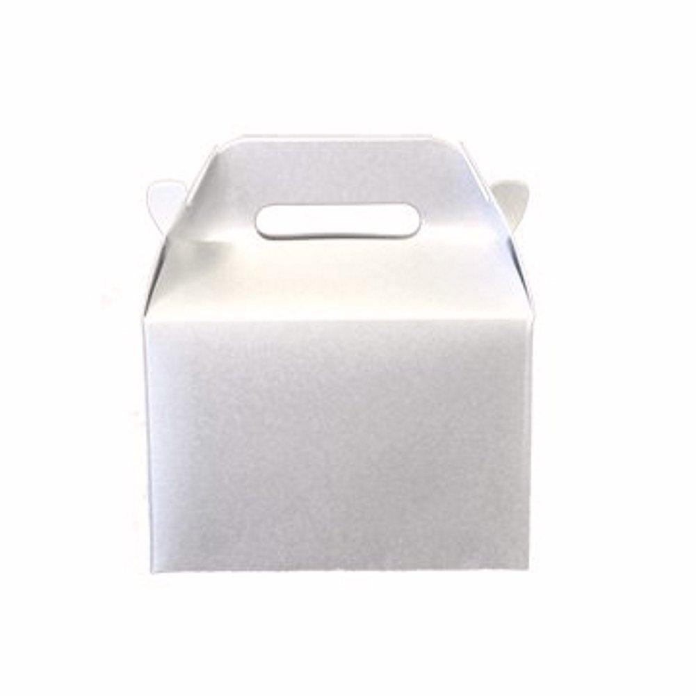 Mini Gable Boxes - SPARKLE WHITE (Set of 72) - Sophie's Favors and Gifts