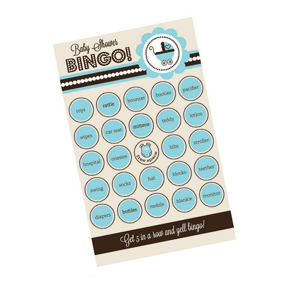 Blue Baby Shower Bingo (Pack of 16 cards) - Sophie's Favors and Gifts