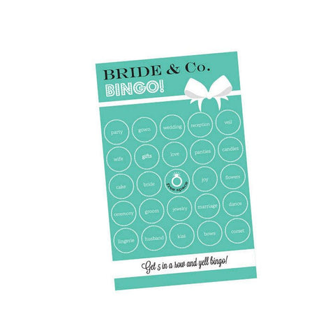 Bride and Co Bingo (Pack of 16 Cards) - Sophie's Favors and Gifts