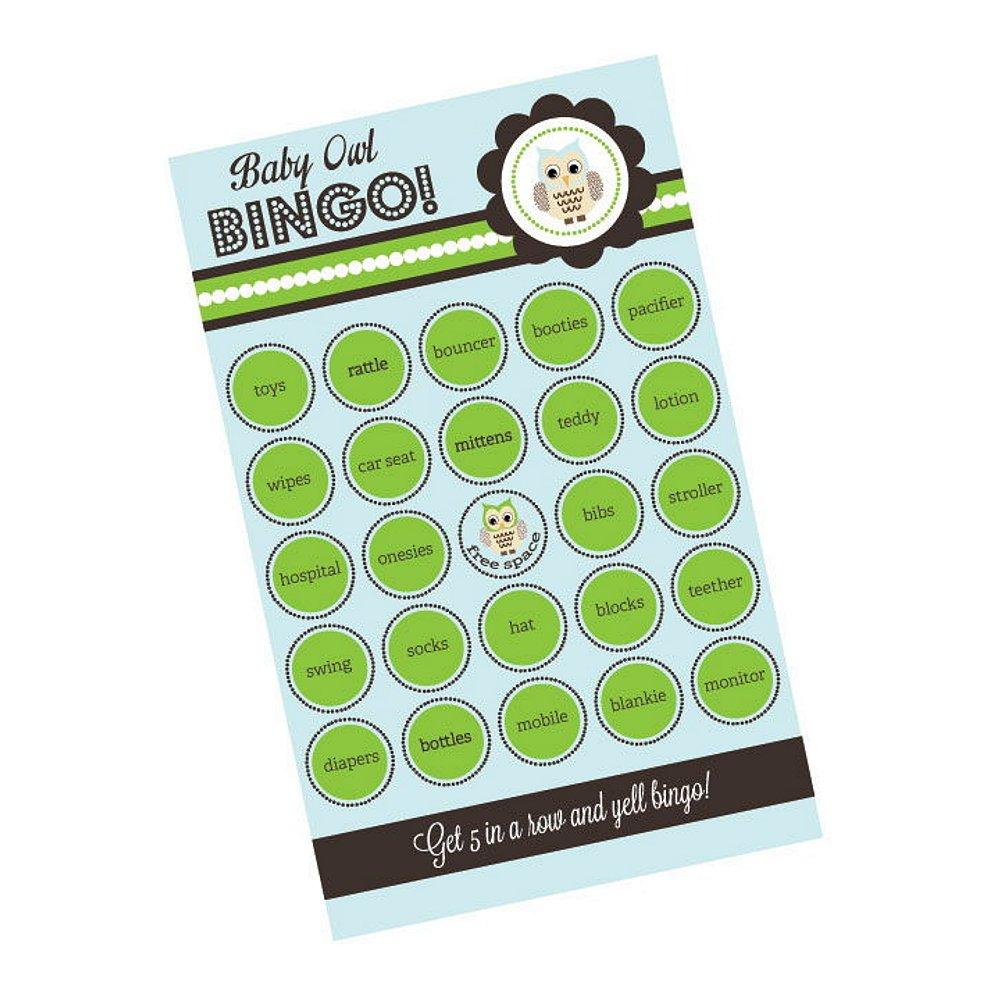 Blue Owl Bingo (Pack of 16 cards) - Sophie's Favors and Gifts