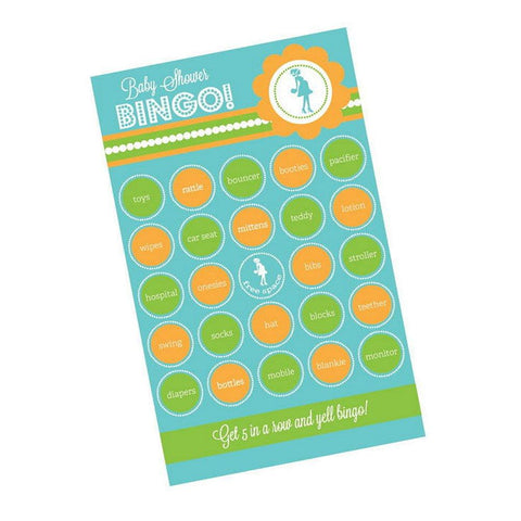 She's Going To Pop Blue Baby Shower Bingo (Pack of 16 cards) - Sophie's Favors and Gifts