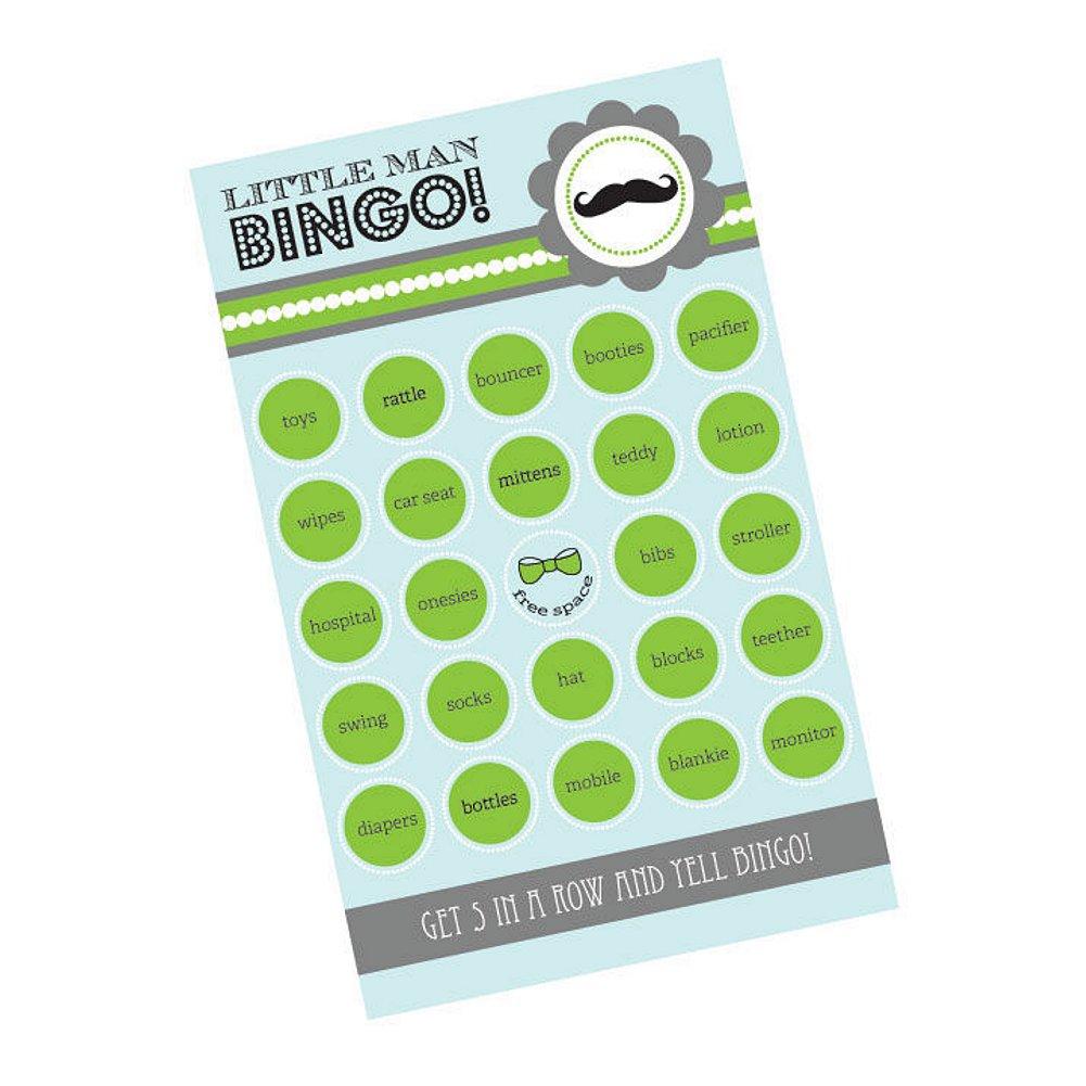 Little Man Party Bingo (Pack of 16 cards) - Sophie's Favors and Gifts