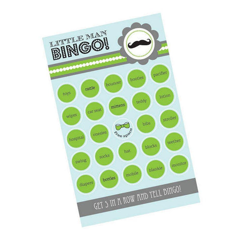 Little Man Party Bingo (Pack of 16 cards) - Sophie's Favors and Gifts