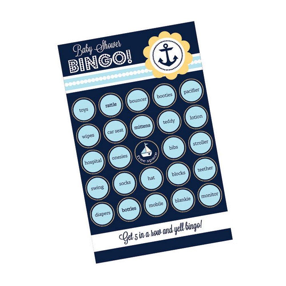Nautical Baby Shower Bingo (Pack of 16 cards) - Sophie's Favors and Gifts