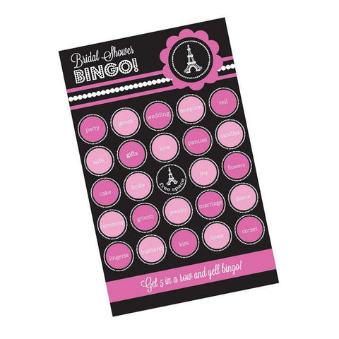 Parisian Party Bingo (Pack of 16 Cards) - Sophie's Favors and Gifts