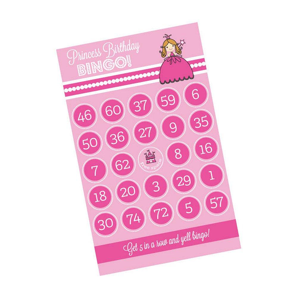 Princess Party Birthday Bingo (Pack of 16 cards) - Sophie's Favors and Gifts