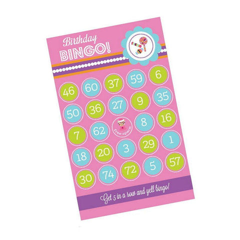 Sweet Shoppe Party Birthday Bingo (Pack of 16 cards) - Sophie's Favors and Gifts