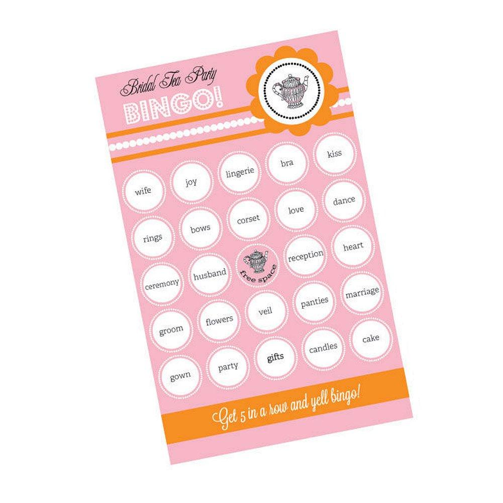 Tea Party Bingo (Pack of 16 cards) - Sophie's Favors and Gifts