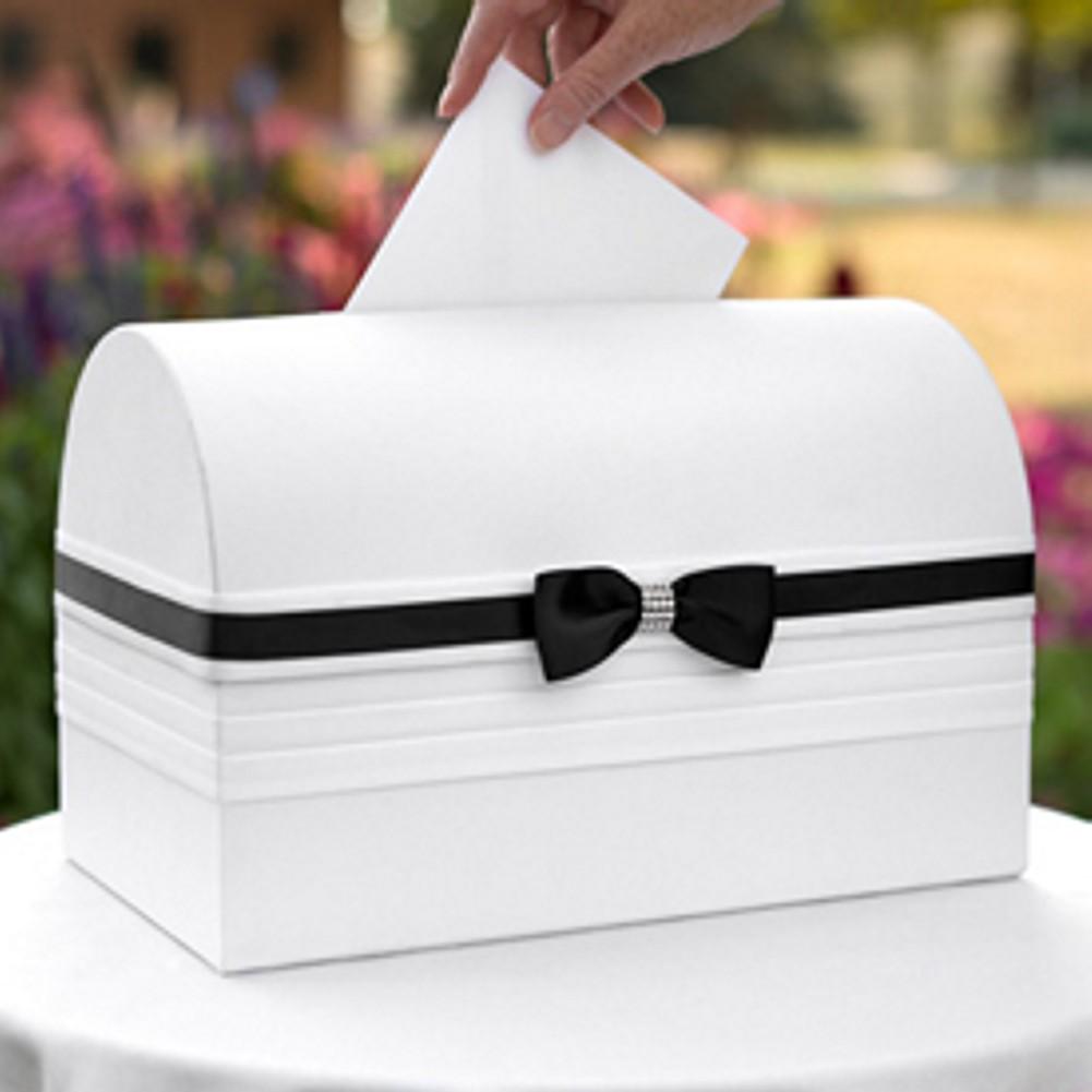 Elegant Black and White Card Box - Sophie's Favors and Gifts