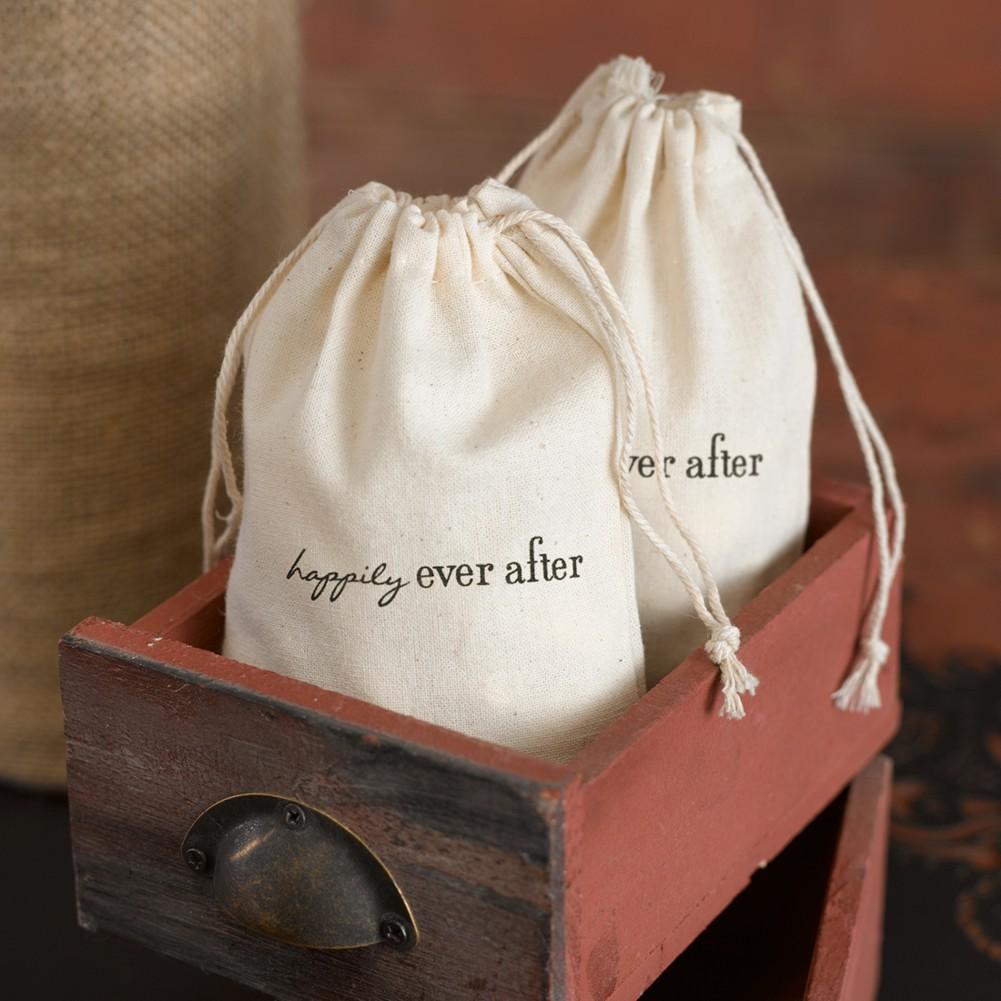 Cotton Favor Bags - Happily Ever After - Sophie's Favors and Gifts