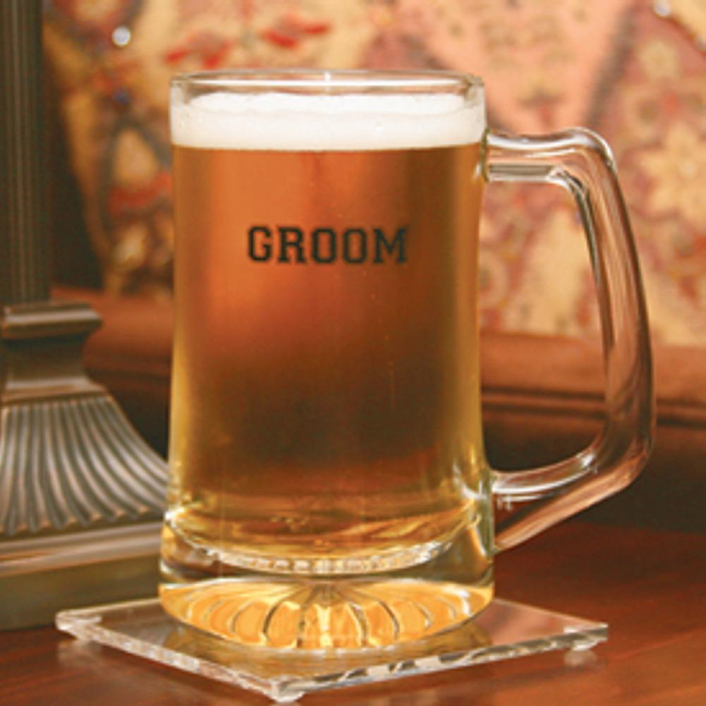 Groom Glass Beer Mug - Sophie's Favors and Gifts