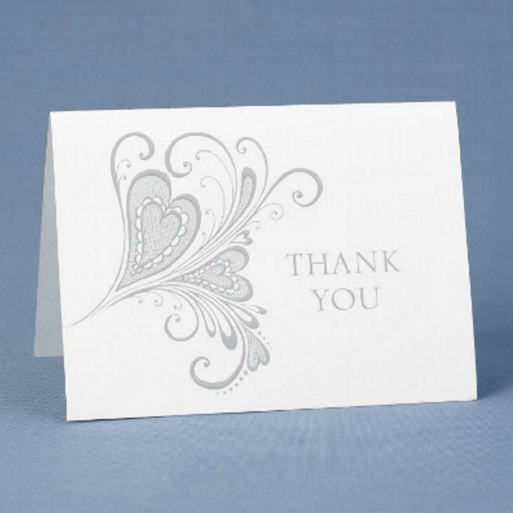 Paisley Heart Thank You Cards with Envelopes - Sophie's Favors and Gifts