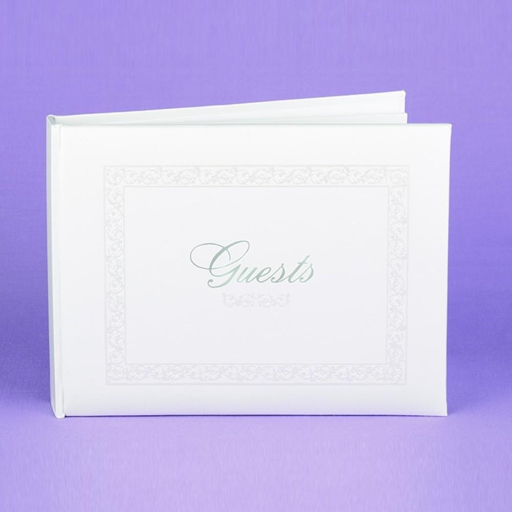 Pearl Essence White Guest Book - Sophie's Favors and Gifts