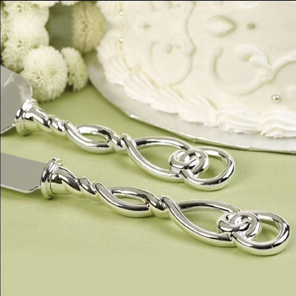 Love Knot Handle Cake Serving Set - Sophie's Favors and Gifts