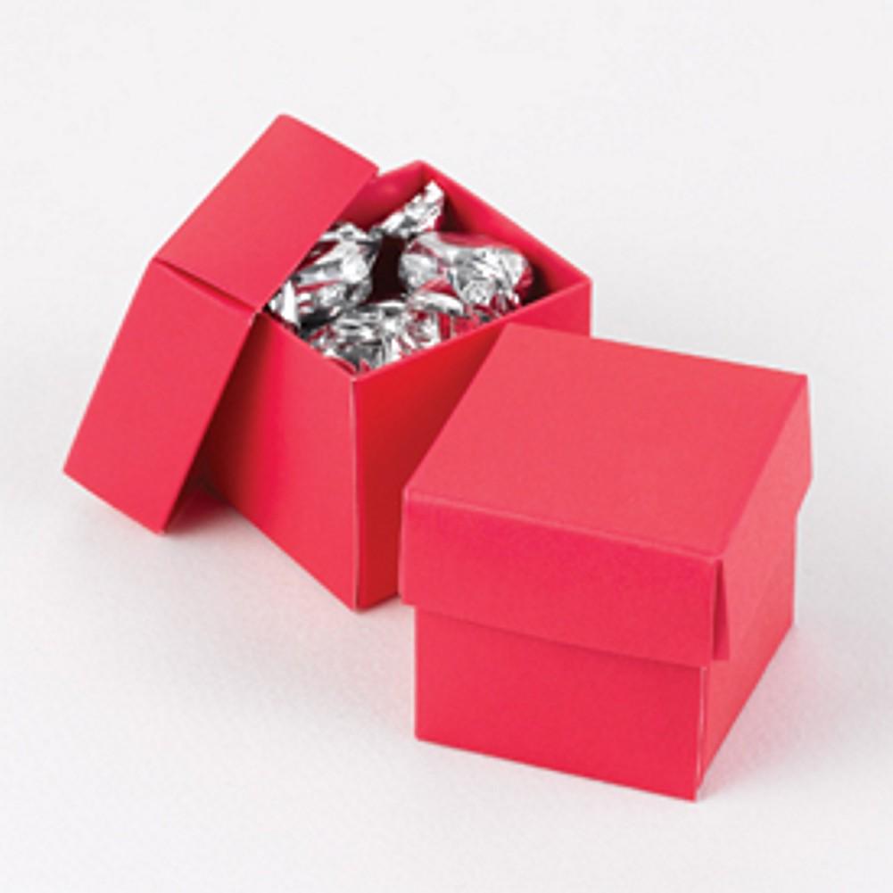 Magenta Two Piece Favor Boxes - 2in. X 2in. X 2in. - Sophie's Favors and Gifts