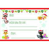 Holiday Cats - Kid's Christmas Thank You Postcards - Sophie's Favors and Gifts