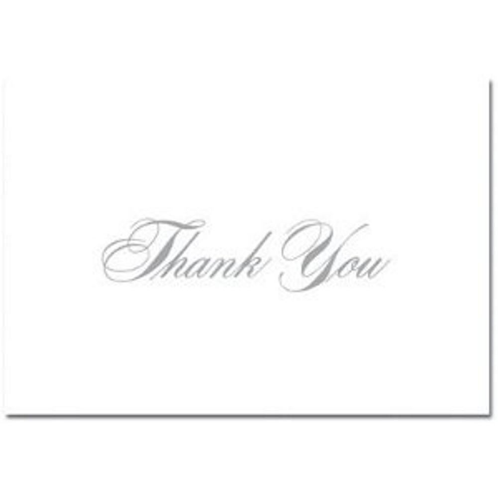 Silver Thank You Cards and Envelopes (96) - Sophie's Favors and Gifts