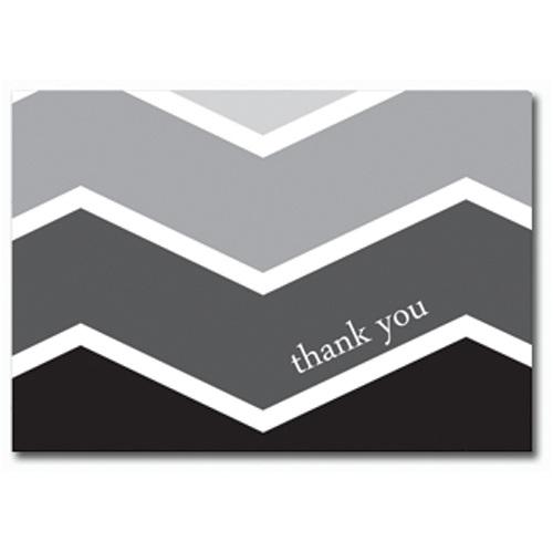 Ombre Chevron Thank You Cards with Envelopes - 50 Pack - Sophie's Favors and Gifts
