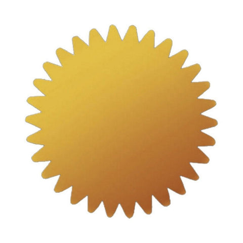 Metallic Gold Foil Certificate Seals - 1.75in. - 100 Pack - Sophie's Favors and Gifts