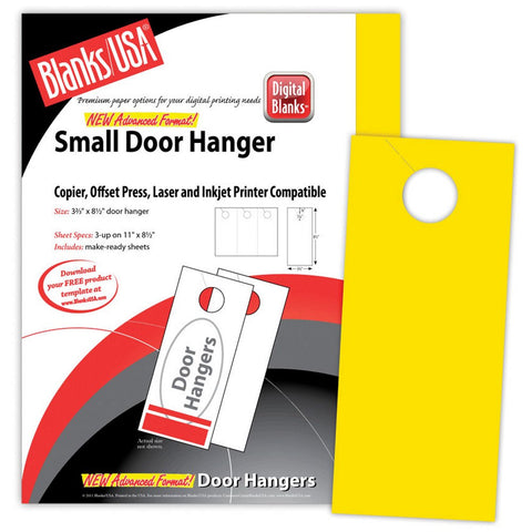 Yellow Small Door Hangers - Pack of 150 - Sophie's Favors and Gifts