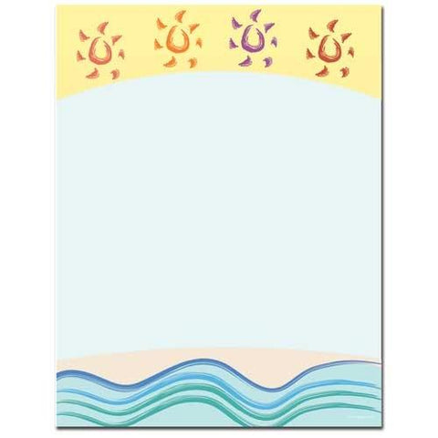 Summer Suns Letterhead - 100 Sheets - Sophie's Favors and Gifts