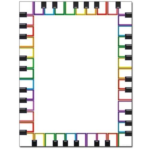 Rainbow Keyboard Letterhead - 100 Sheets - Sophie's Favors and Gifts