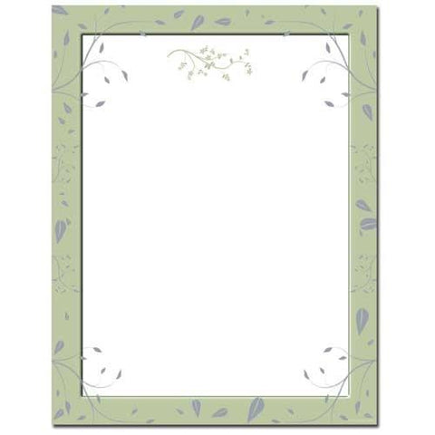 Sage Leaves Letterhead - 100 Sheets - Sophie's Favors and Gifts