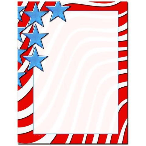 Star Spangled Banner Letterhead - 100 Sheets - Sophie's Favors and Gifts