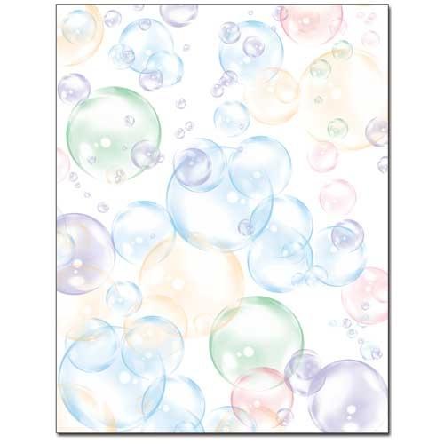 Floating Bubbles Letterhead - 100 Sheets - Sophie's Favors and Gifts