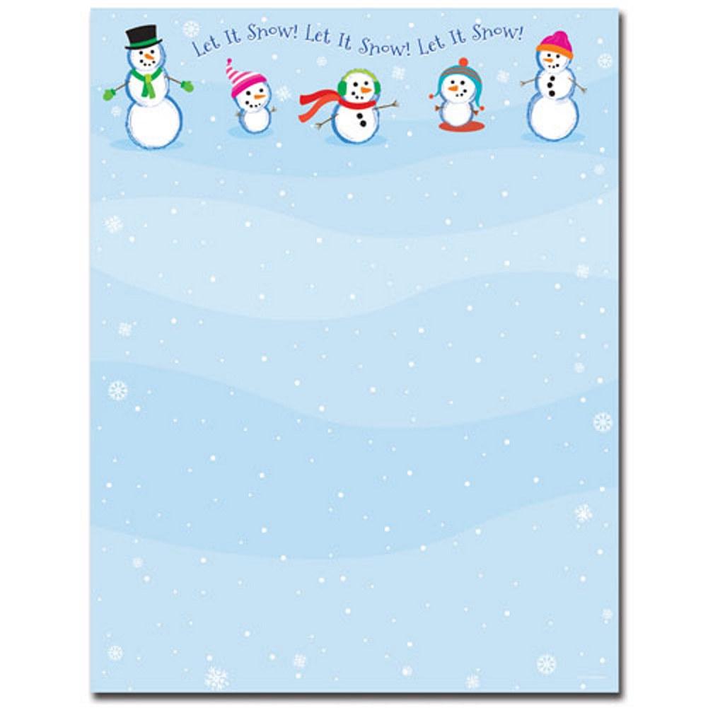 Let It Snow Letterhead Sheets - Sophie's Favors and Gifts