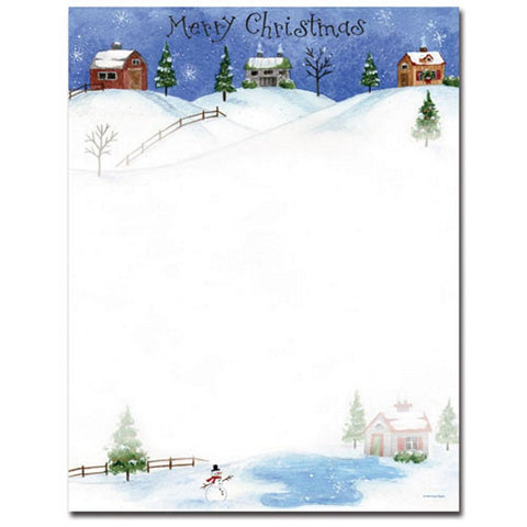 Folk Art Village Letterhead Sheets - Sophie's Favors and Gifts