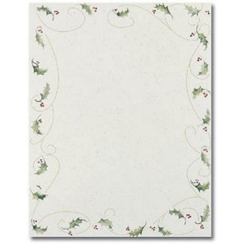 Holly Bunch Letterhead Sheets - Sophie's Favors and Gifts
