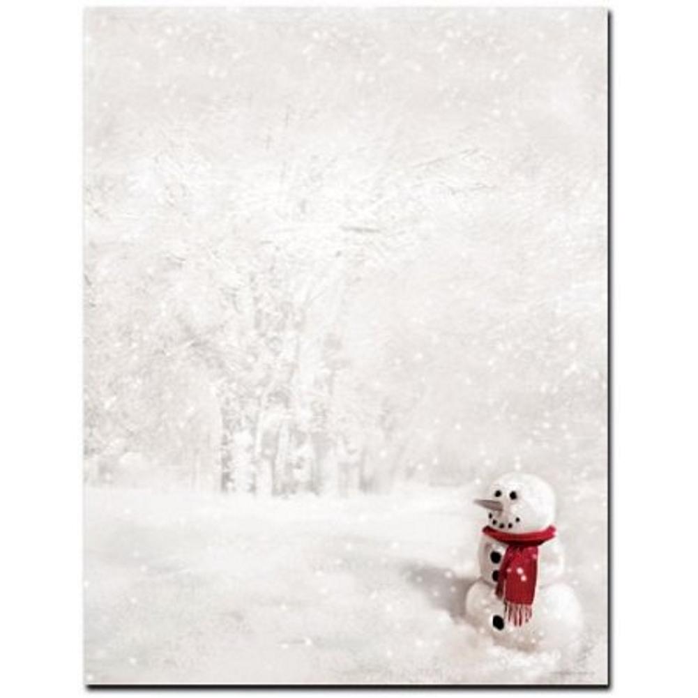 Snowman in Red Scarf Letterhead Sheets - Sophie's Favors and Gifts
