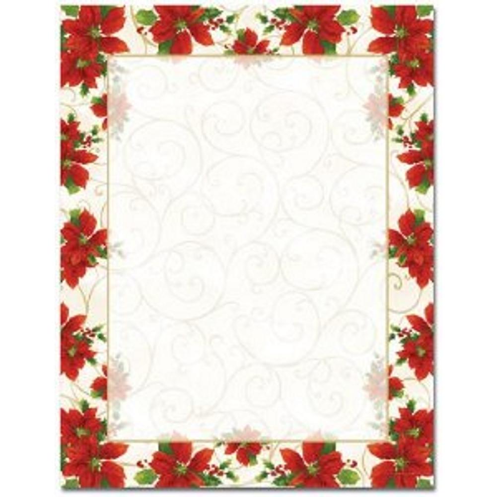 Poinsettia Swirl Letterhead - Sophie's Favors and Gifts