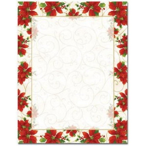 Poinsettia Swirl Letterhead - Sophie's Favors and Gifts