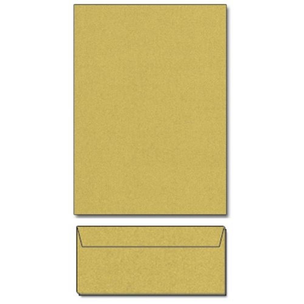 Super Gold Metallic Letterhead Sheets and Matching Envelopes - Sophie's Favors and Gifts