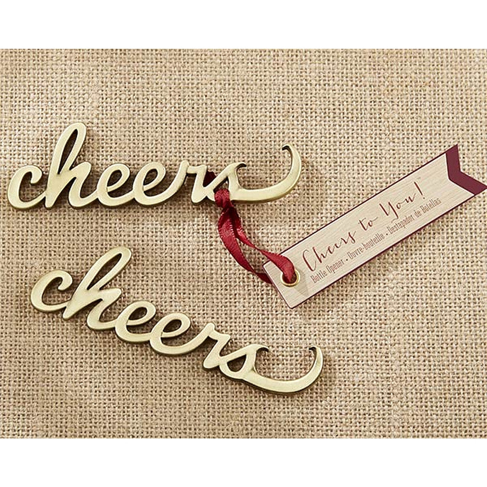 Cheers Antique Gold Bottle Opener - Sophie's Favors and Gifts