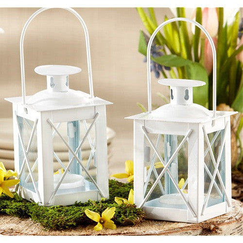 Luminous White Mini Lantern (1) - Sophie's Favors and Gifts