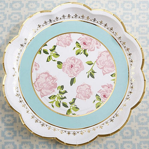 Tea Time Floral Whimsy Paper Plates - 9in. - 8 Pack - Sophie's Favors and Gifts