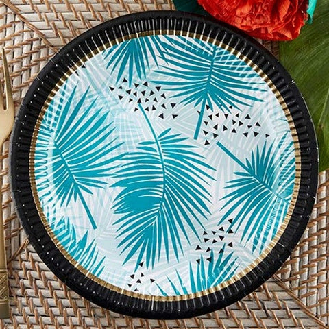 Tropical Chic Paper Plates - 9in. - 8 Pack - Sophie's Favors and Gifts